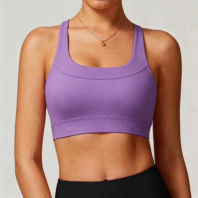 Quality Unnoticeable Flat Fresh Seamless Jelly Sports Bra For Layering Under Tees factory