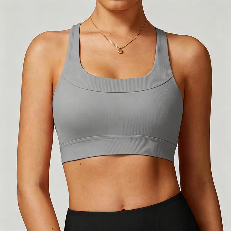 Quality Unnoticeable Flat Fresh Seamless Jelly Sports Bra For Layering Under Tees factory