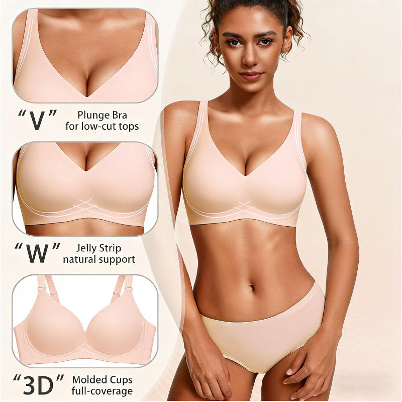 Quality Soothing Contoured Sturdy Seamless Jelly Sports Bra For Office And Go Anywhere factory