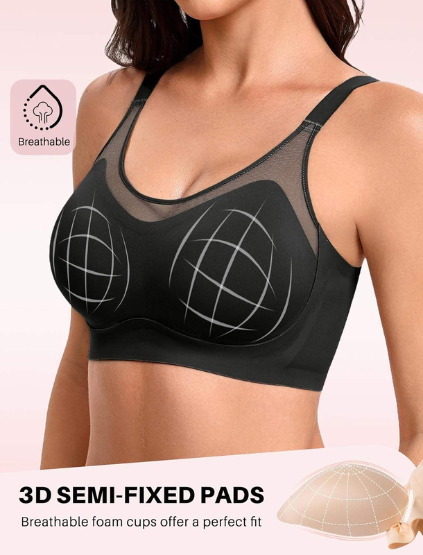Quality Supportive Invisible Understated Seamless Jelly Sports Bra For Layering factory