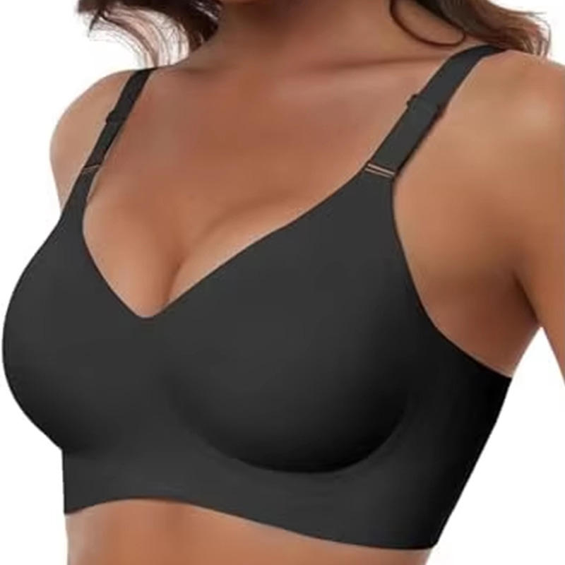 Quality Stretchy Invisible Unshifting Seamless Jelly Sports Bra For Under Tees factory