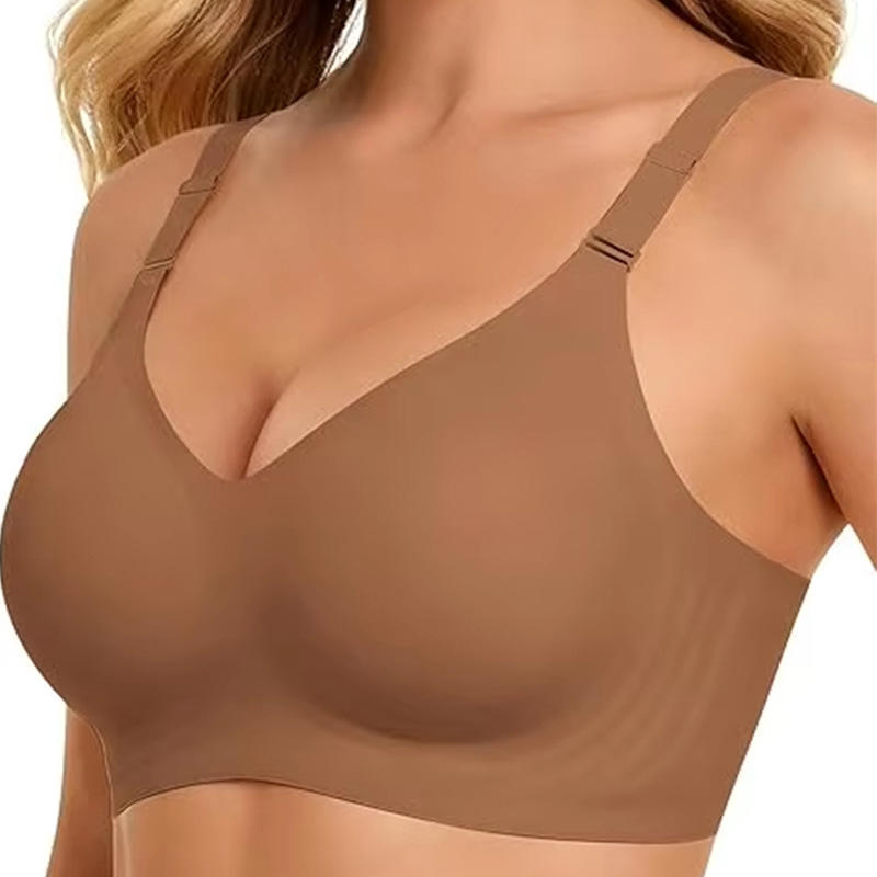 Quality Stretchy Invisible Unshifting Seamless Jelly Sports Bra For Under Tees factory
