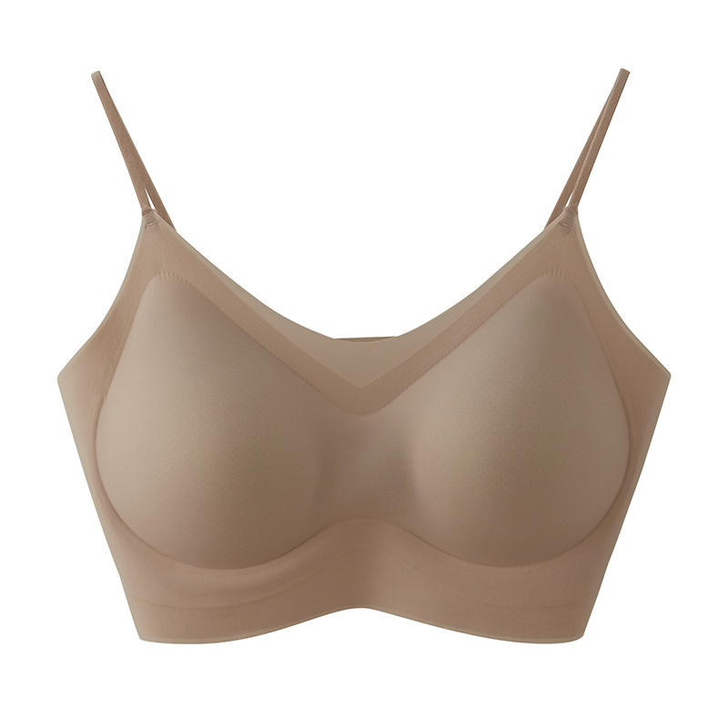 Quality Silky Shaping Adjustable Wireless Jelly Strip Bra For All - Day Wear factory