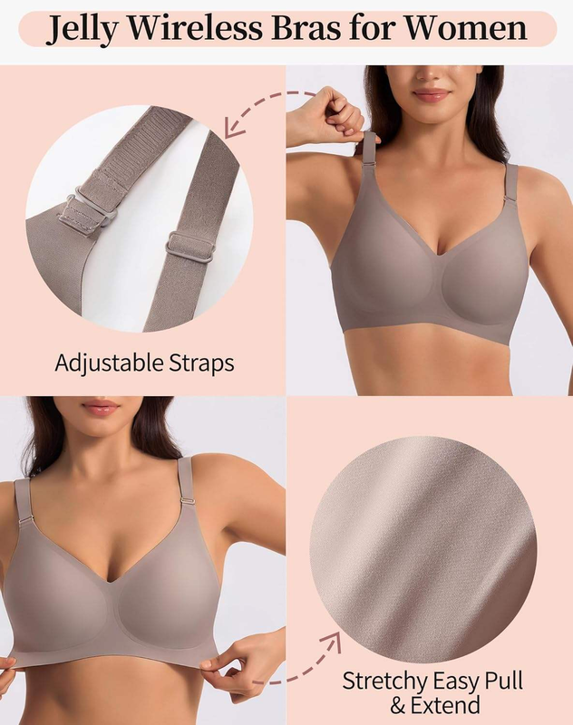 Quality Feminine Unnoticeable U - Back Jelly Push Up Bra For Everyday Layering factory