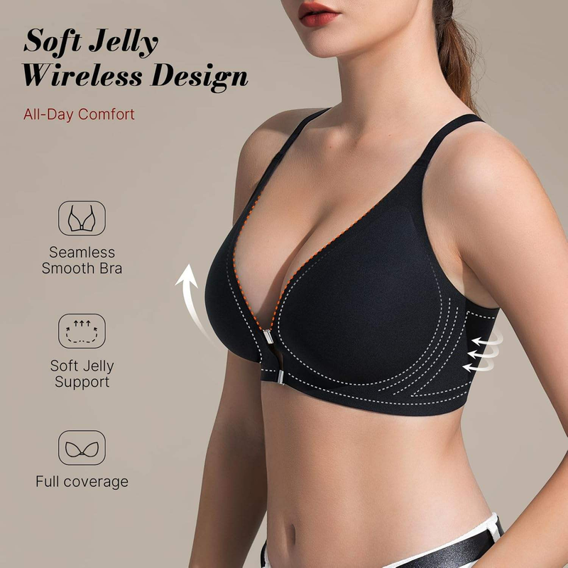 Quality Durable Sporty Supportive Breathable Jelly Push Up Bra For All - Day Wear factory