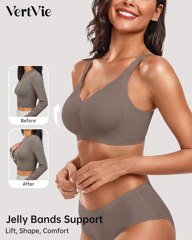 Quality Supportive Quick - Dry Invisible Seamless Jelly Push Up Bra For Home Workouts factory