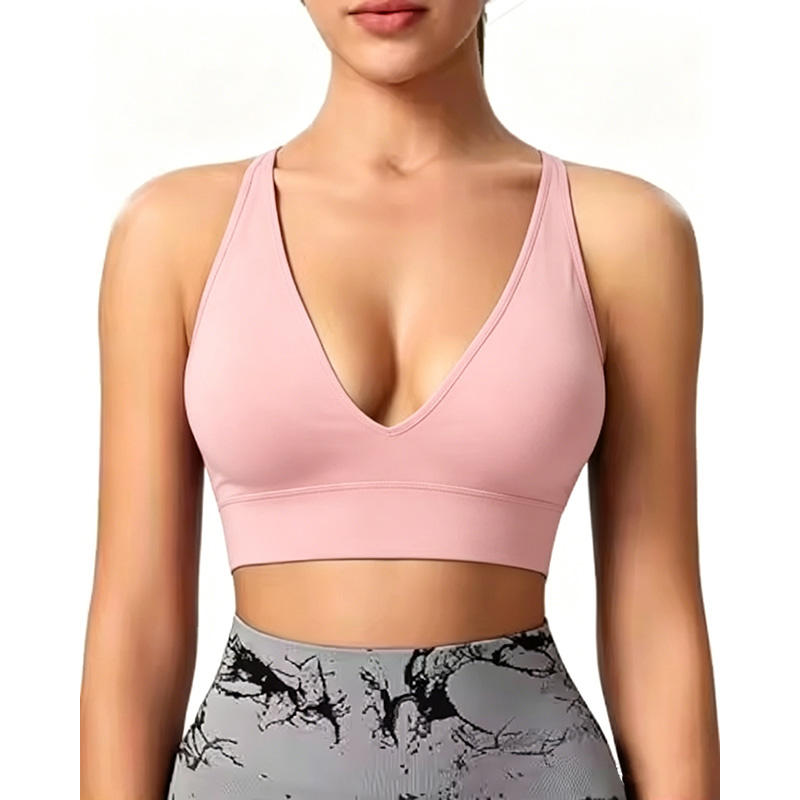 Quality Elastic Criss-cross Translucent Breathable Jelly Push Up Bra For Yoga Pilates factory