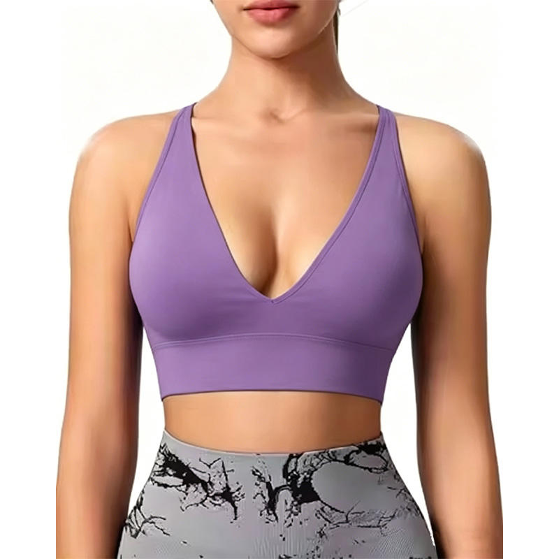 Quality Elastic Criss-cross Translucent Breathable Jelly Push Up Bra For Yoga Pilates factory
