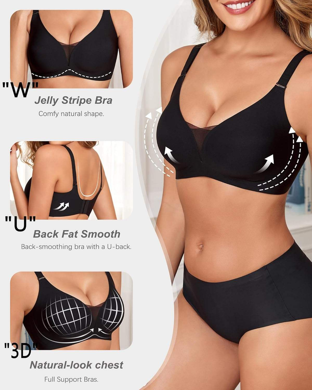 Quality Refreshing Adjustable Sporty Wireless Jelly Strip Bra For Home Workouts factory