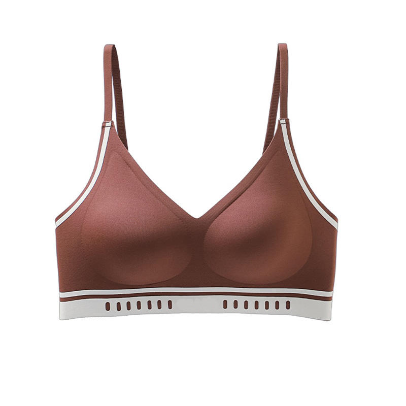 Quality Seamless Fitted Sporty Breathable Wireless Jelly Strip Bra For Layering factory