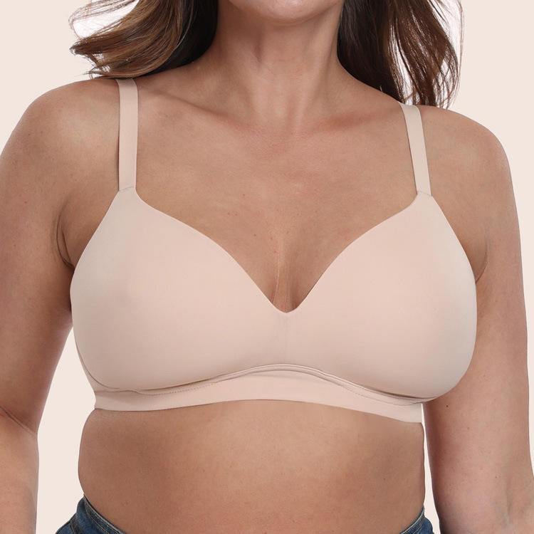 Quality Breathable Weightless Support Wireless Jelly Strip Bra For Daily Wear factory