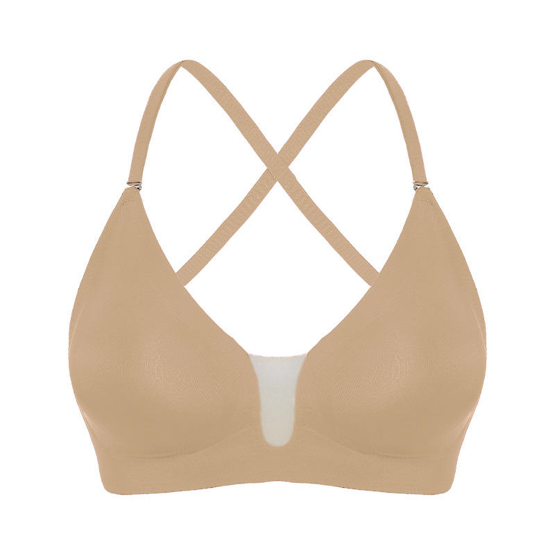 Quality Ventilated Elastic Supportive Wireless Jelly Strip Bra For All - Day Wear factory
