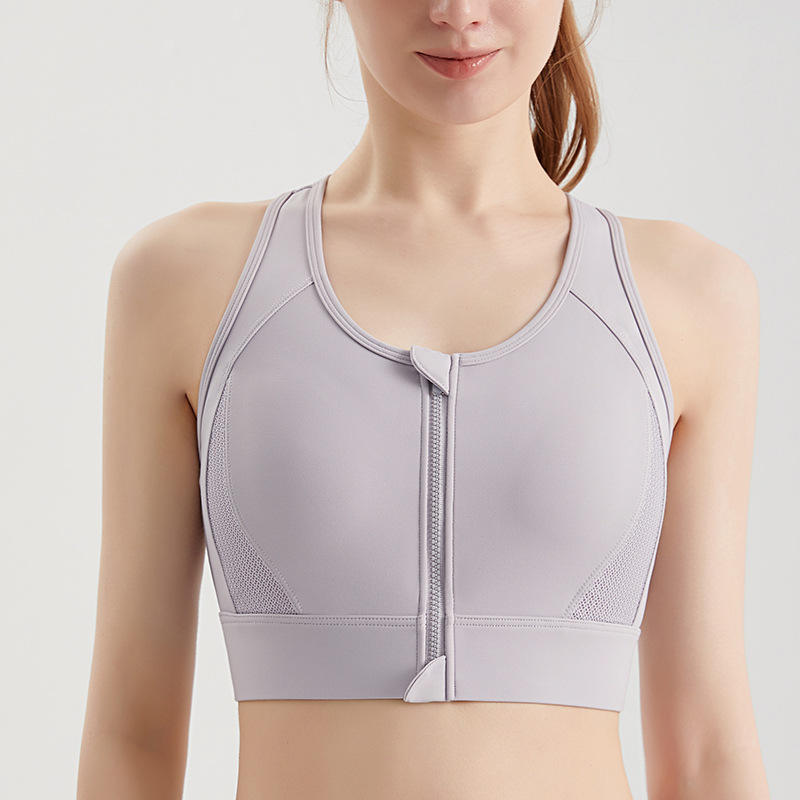 Quality Elastic Unshifting Racerback Sporty Wire Free Bra For Multi - Sport factory