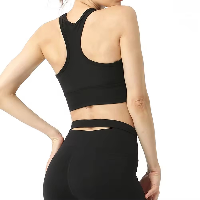 Quality Racerback Versatile Quick - Dry Sleek Sport Wire Free Bra For Pilates factory