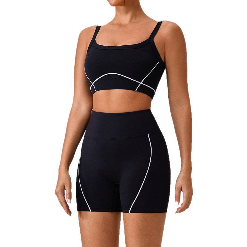 Quality Supportive Flattering Breathable Sport Wire Free Yoga Set For Home Workouts factory
