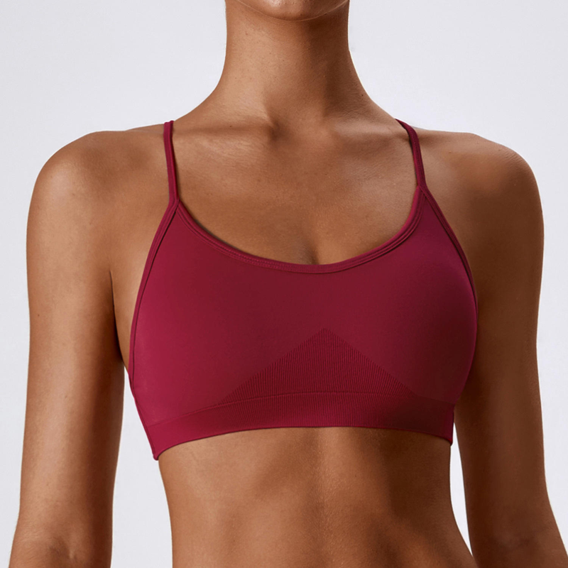 Quality Shaping Versatile Stretchy Sport Wire Free Bra For Running Biking factory
