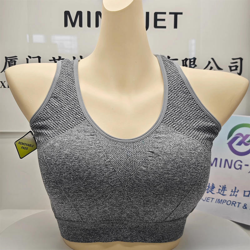 Quality Racerback Breathable Elastic Durable Sport Wire Free Bra For Everyday factory