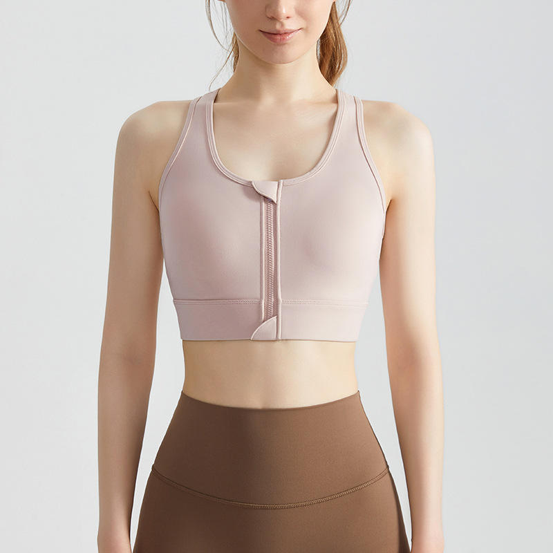 Quality Breathable Racerback Shaping Supportive Sport Wire Free Bra For Running factory