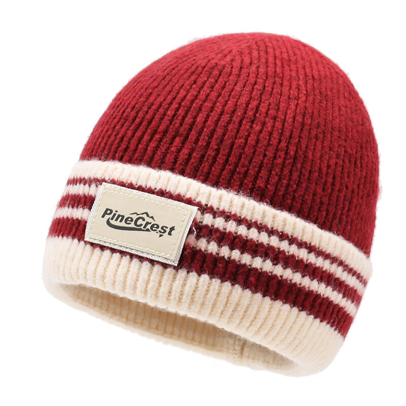 Quality  New Striped Warm Stylish Versatile Knitted Hat For Autumn And Winter factory