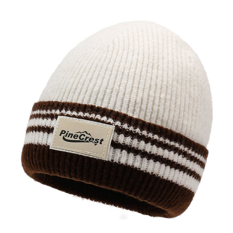 Quality  New Striped Warm Stylish Versatile Knitted Hat For Autumn And Winter factory