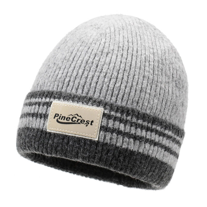 Quality  New Striped Warm Stylish Versatile Knitted Hat For Autumn And Winter factory