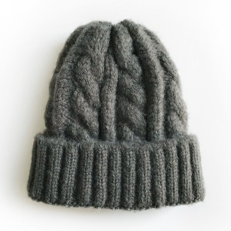 Quality Classic Cable - Knit Thickened Beanie Pullover Warm Hat For Autumn Winter  factory