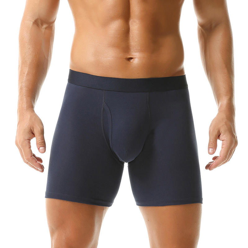 Quality Versatile Long ‑ Leg Elastic Men's Breathable Boxer Briefs For Gym Workouts factory