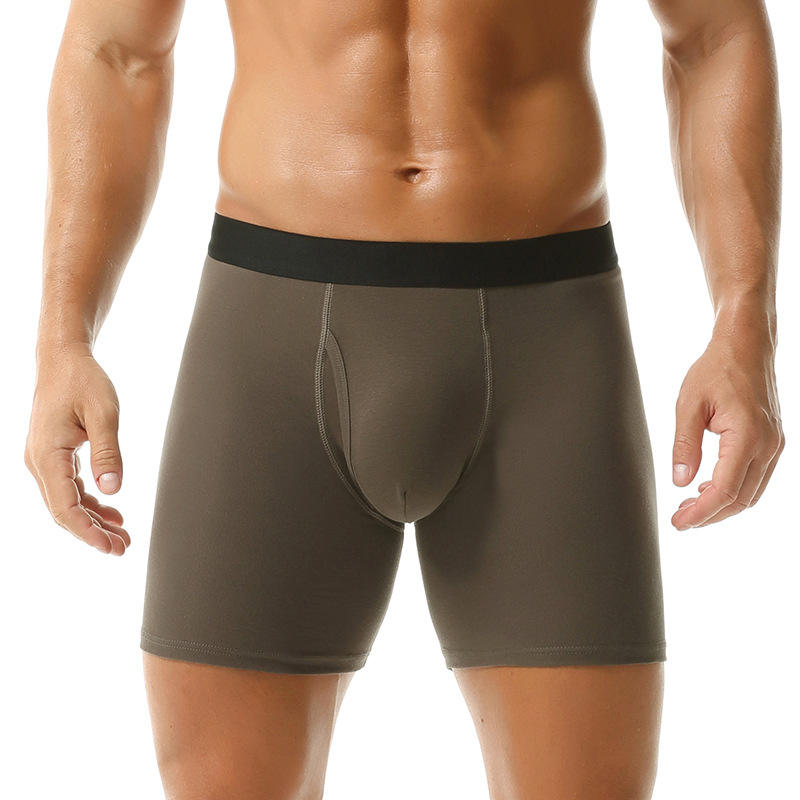 Quality Versatile Long ‑ Leg Elastic Men's Breathable Boxer Briefs For Gym Workouts factory