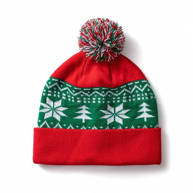 Quality Festive Pom-Pom Knitted Hat with Warm Windproof Fit and Soft Skin-Friendly Material for Winter factory