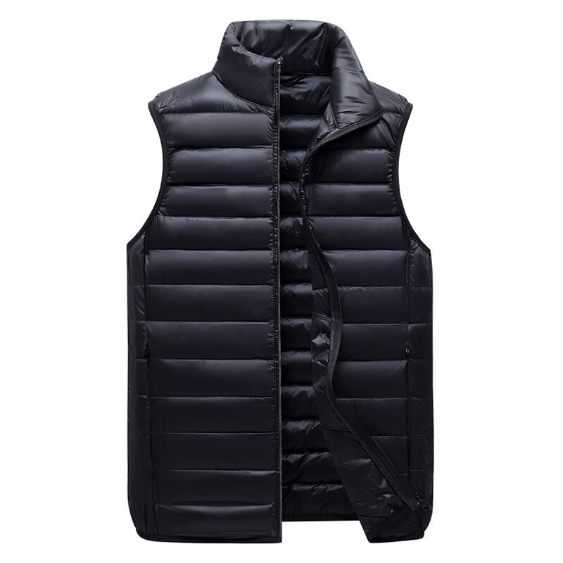 Quality Windproof Lightweight Down Vest with Stand-Up Collar for Outdoor Activities factory