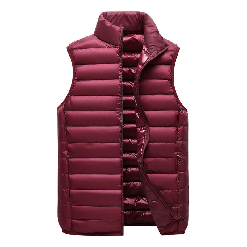 Quality Windproof Lightweight Down Vest with Stand-Up Collar for Outdoor Activities factory