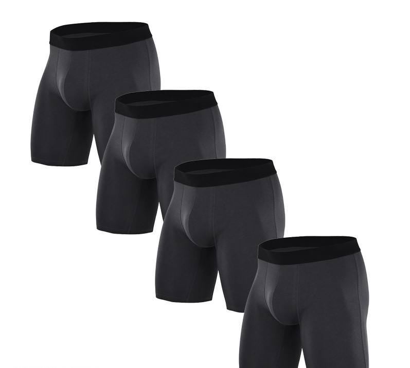 Quality 4-Way Stretch Sustainable Eco-Friendly Men's Boxer Briefs with Chafe-Free Fit for Outdoor Activities factory