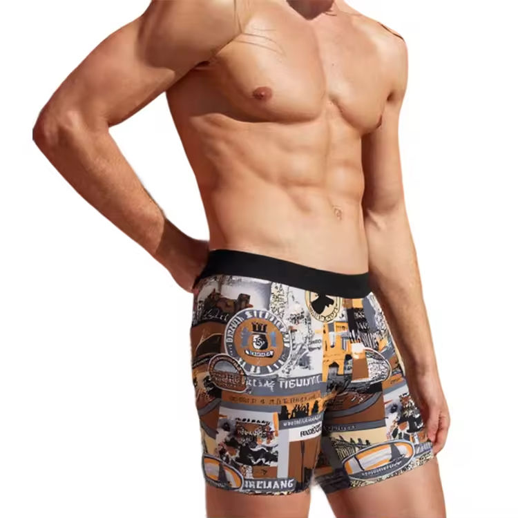 Quality Quick-Dry Cotton Men's Performance Boxer Briefs with Anti-Chafe Stay-Put Design and 4-Way Stretch for Gym Workouts factory