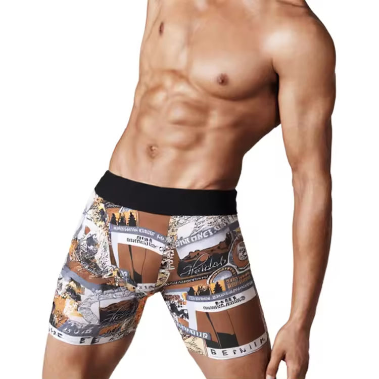 Quality Quick-Dry Cotton Men's Performance Boxer Briefs with Anti-Chafe Stay-Put Design and 4-Way Stretch for Gym Workouts factory