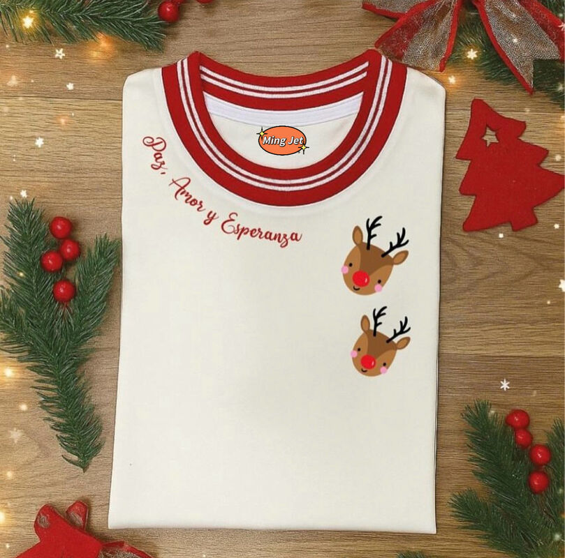 Quality Breathable Soft Cotton Long-Sleeve Shirt with Subtle Christmas Design and Comfort-Tailored Fit for Holiday Wear factory