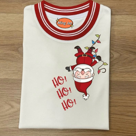 Quality Premium Combed Cotton Christmas Sleep Shirt with Subtle Festive Design and Relaxed Sleep Fit factory