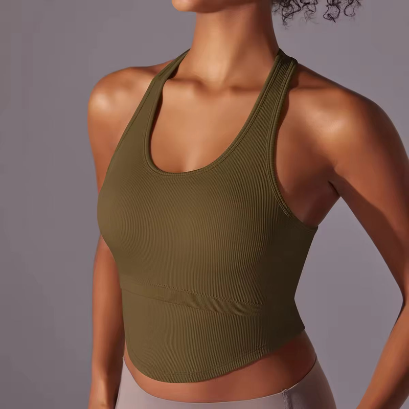 Quality Airy Breathable Stretch Nylon Sports Bra with Medium-High Impact Support and Polished Sleek Aesthetic for Outdoor Fitness factory