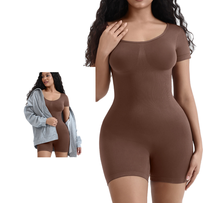 Quality Stretch Nylon Moisture-Wicking Seamless Design Contour Bodysuit for Everyday Wear factory
