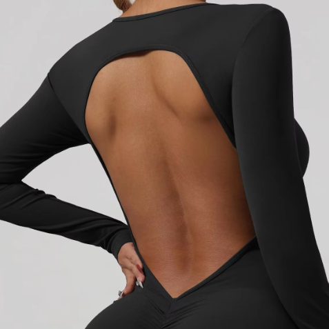 Quality Seamless Design Moisture-Wicking 4-Way Stretch Yoga Bodysuit for Workout and Activewear factory