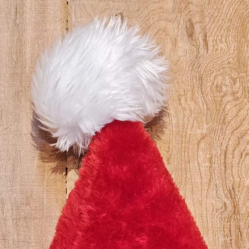 Quality Thickened Soft Velvet Christmas Santa Hat for Adults - Universal Size & Reusable Festive Hat factory