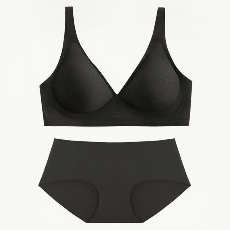 Quality Breathable Push-up Lightweight Seamless Jelly Sports Bra Set for Lounge Wear factory