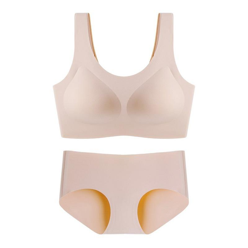 Quality Breathable and Soft Seamless Jelly Sports Bra Set with Medical-Grade Silicone Adhesive in Multiple Colors factory