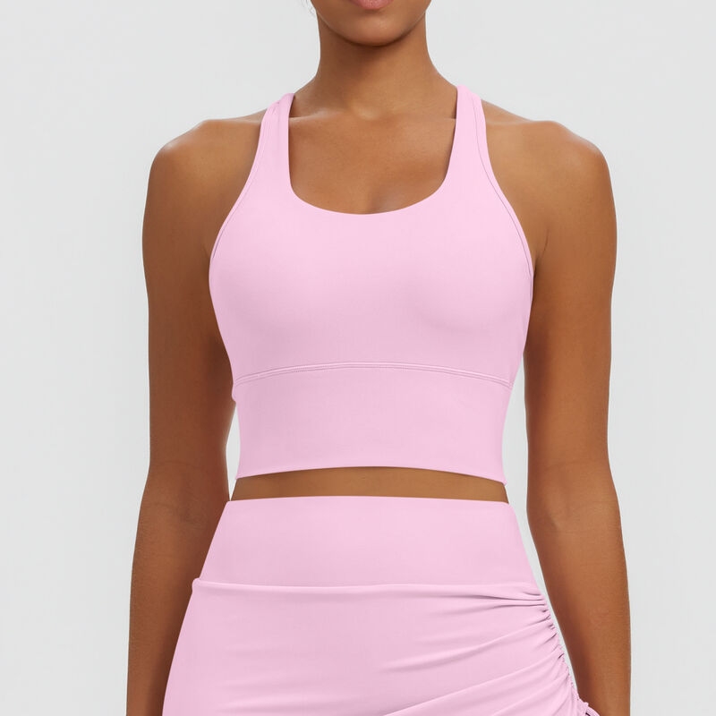 Quality Elastic Fitting Breathable Nylon Yoga Bra with Sleek Silhouette for Gym Workouts factory