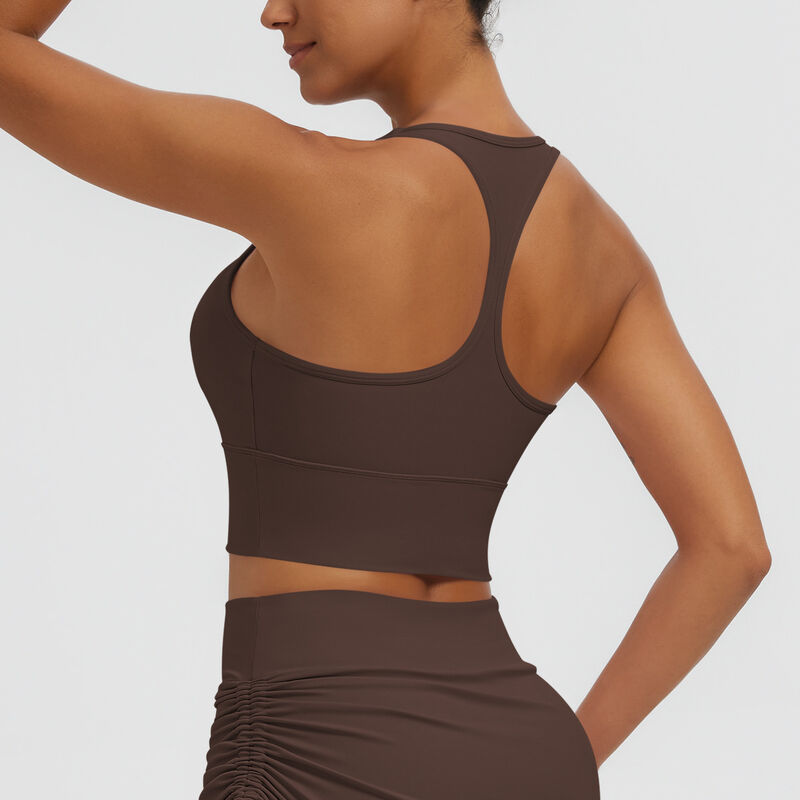 Quality Elastic Fitting Breathable Nylon Yoga Bra with Sleek Silhouette for Gym Workouts factory