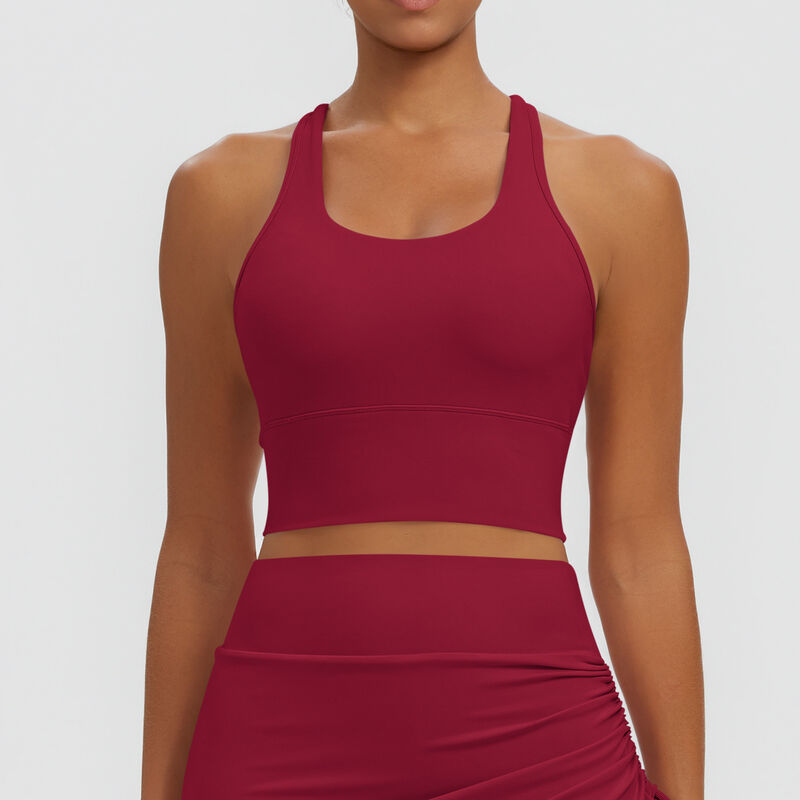 Quality Elastic Fitting Breathable Nylon Yoga Bra with Sleek Silhouette for Gym Workouts factory