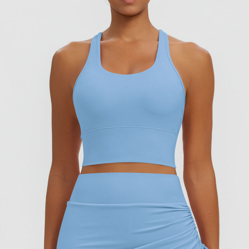Quality Elastic Fitting Breathable Nylon Yoga Bra with Sleek Silhouette for Gym Workouts factory