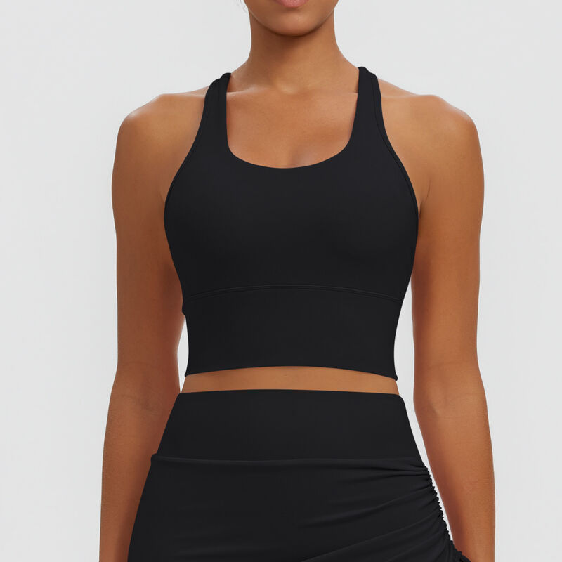 Quality Elastic Fitting Breathable Nylon Yoga Bra with Sleek Silhouette for Gym Workouts factory