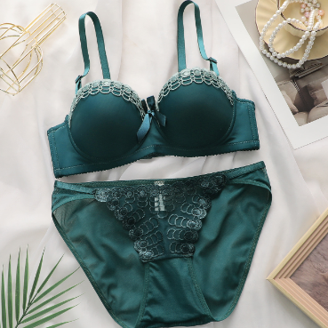 Quality Gentle Breathable Polyamide Stylish Lace Lady's Bra Set for Christmas Home Wear factory