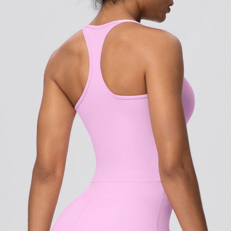Quality Minimal Moisture-Wicking Women's Sports Top with Breathable Polyamide Fabric for Gym Workouts factory