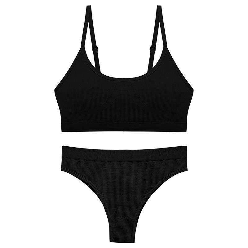 Quality Quick-Dry Unrestricted Fit Breathable Fabric Sports Bra Set for Yoga and Home Workouts factory